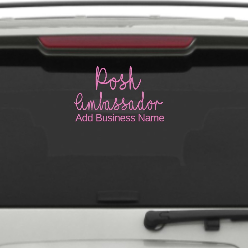Pink Car Decal for Posh Ambassadors